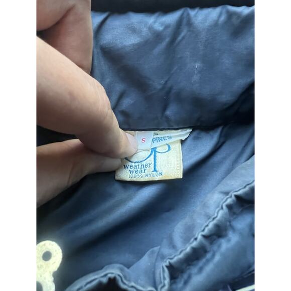 Vintage 80s Ocean Pacific OP Weather Wear Blue Surf Anorak Hooded Jacket small - Picture 5 of 9